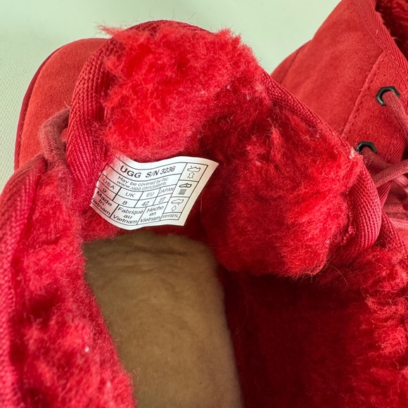 UGG Neumel II Boot Samba Red Suede Leather Ankle Booties USA 9 women’s 42 - Picture 5 of 11